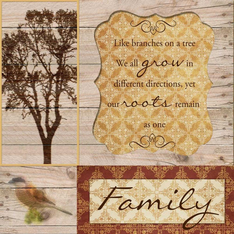 Family Tree White Modern Wood Framed Art Print by Greene, Taylor