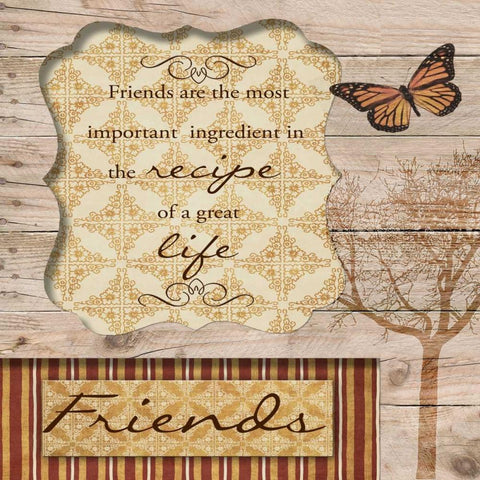 Friends Are The Best Gold Ornate Wood Framed Art Print with Double Matting by Greene, Taylor