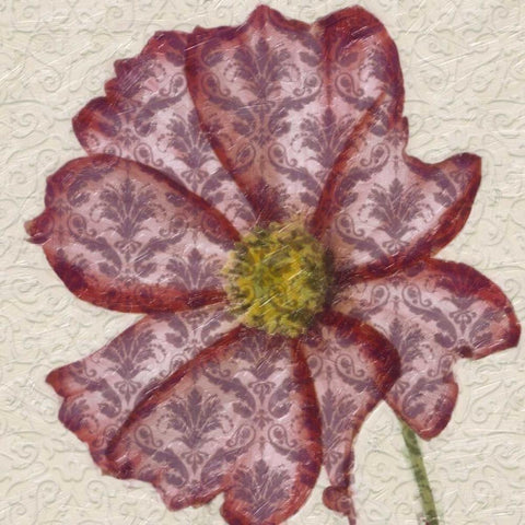 PATTEREND RED PETALS II Gold Ornate Wood Framed Art Print with Double Matting by Greene, Taylor