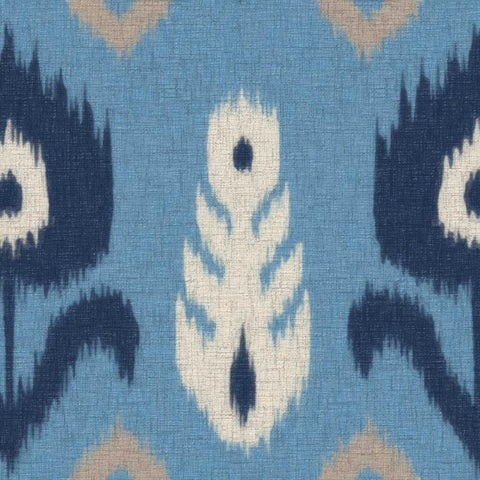 IKAT I White Modern Wood Framed Art Print with Double Matting by Greene, Taylor