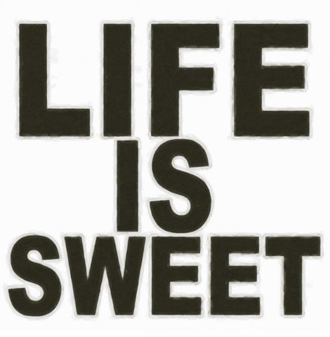 LIFE IS SWEET White Modern Wood Framed Art Print with Double Matting by Greene, Taylor