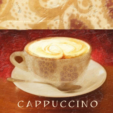 CAPPUCCINO White Modern Wood Framed Art Print by Greene, Taylor