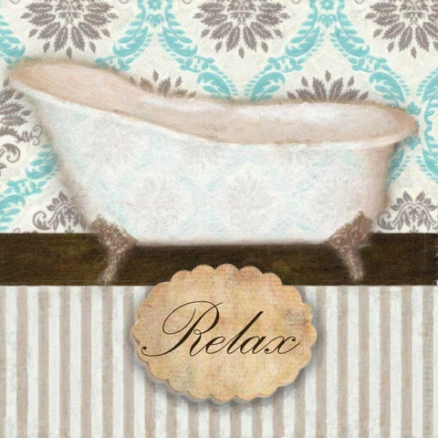 RELAX TUB A1 White Modern Wood Framed Art Print by Greene, Taylor