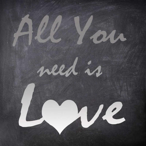 ALL YOU NEED Black Modern Wood Framed Art Print with Double Matting by Greene, Taylor