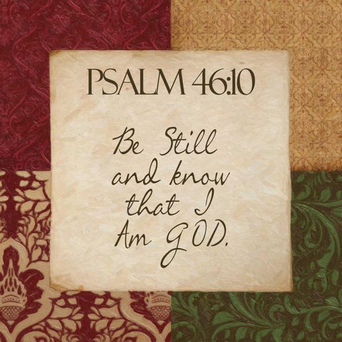 Psalm 46 A Gold Ornate Wood Framed Art Print with Double Matting by Greene, Taylor