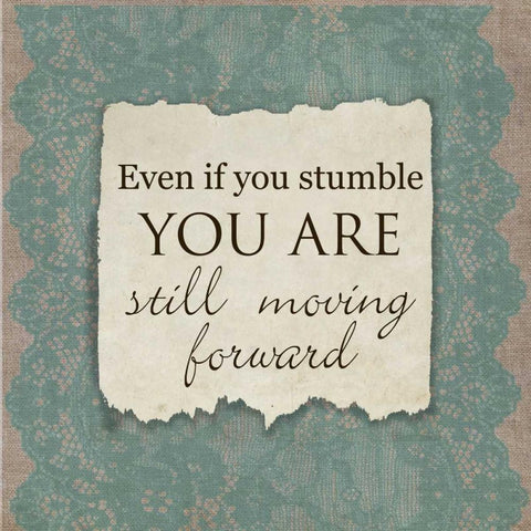 Even If You Stumble White Modern Wood Framed Art Print by Greene, Taylor