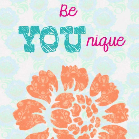 BE YOU NIQUE Black Modern Wood Framed Art Print by Greene, Taylor