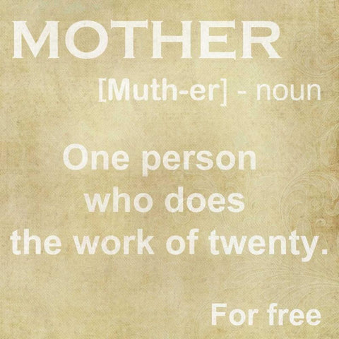 MOTHER DEFINITION Black Ornate Wood Framed Art Print with Double Matting by Greene, Taylor