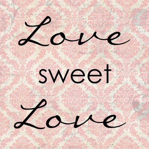 LOVE SWEET LOVE Black Ornate Wood Framed Art Print with Double Matting by Greene, Taylor