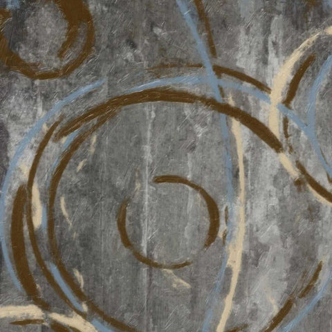 AMANI CIRCLES 2 Black Modern Wood Framed Art Print with Double Matting by Greene, Taylor