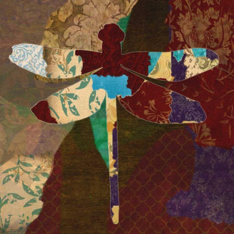 DREAMS DRAGONFLY  2 White Modern Wood Framed Art Print with Double Matting by Greene, Taylor