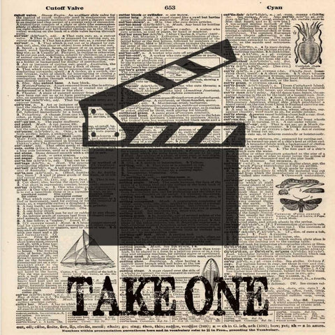 TAKE ONE 2 White Modern Wood Framed Art Print with Double Matting by Greene, Taylor