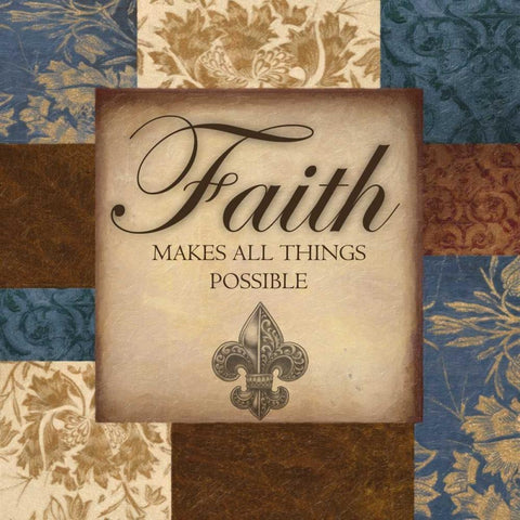 FAITH MAKES  Black Ornate Wood Framed Art Print with Double Matting by Greene, Taylor