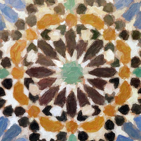 CATALAN II Black Modern Wood Framed Art Print with Double Matting by Greene, Taylor