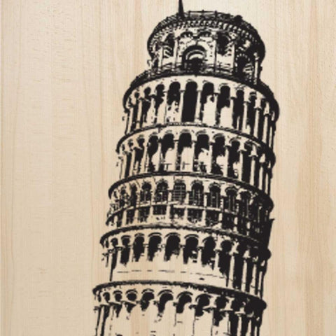 Pisa Black Modern Wood Framed Art Print by Greene, Taylor