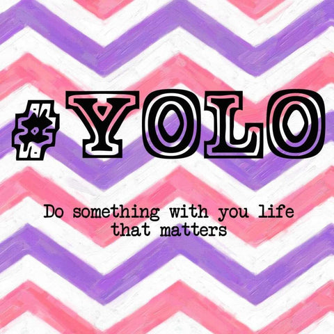 YOLO 2 White Modern Wood Framed Art Print by Greene, Taylor