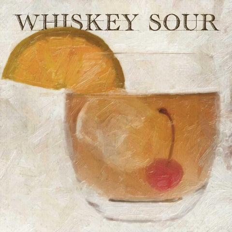 WHISKEY SOUR White Modern Wood Framed Art Print by Greene, Taylor