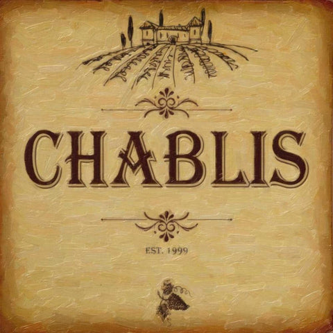 CHABLIS Black Ornate Wood Framed Art Print with Double Matting by Greene, Taylor