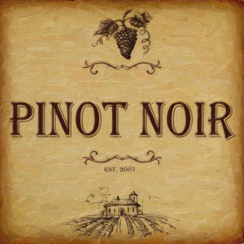 PINOT NOIR White Modern Wood Framed Art Print by Greene, Taylor