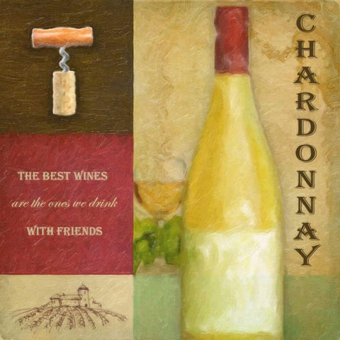 Chardonnay White Modern Wood Framed Art Print by Greene, Taylor