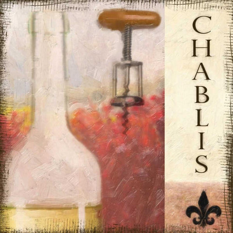 CHABLIS VINEYARD  Black Ornate Wood Framed Art Print with Double Matting by Greene, Taylor