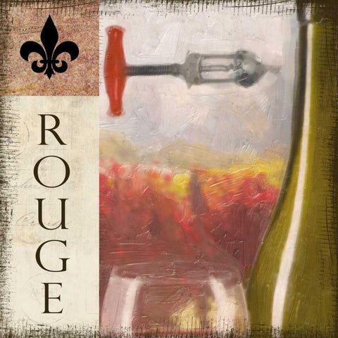 ROUGE VINEYARD  Black Modern Wood Framed Art Print with Double Matting by Greene, Taylor