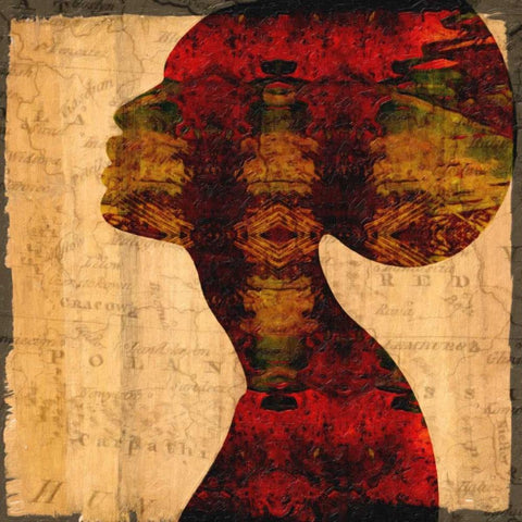 Nubian Queen II White Modern Wood Framed Art Print by Greene, Taylor