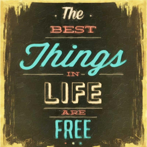 Best Things In Life Gold Ornate Wood Framed Art Print with Double Matting by Greene, Taylor