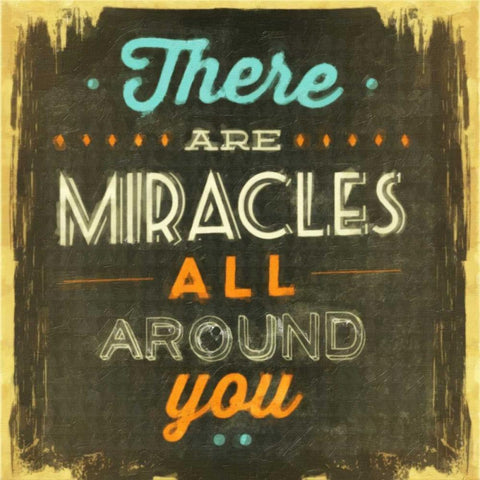 Miracles All Around Black Modern Wood Framed Art Print with Double Matting by Greene, Taylor