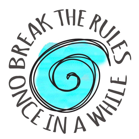 Break The Rules Black Modern Wood Framed Art Print with Double Matting by Greene, Taylor
