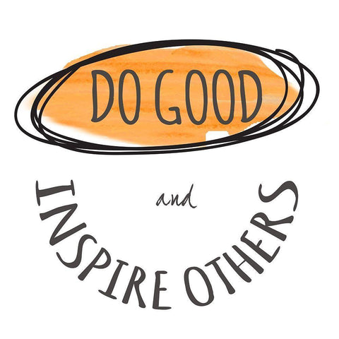 Do Good White Modern Wood Framed Art Print with Double Matting by Greene, Taylor
