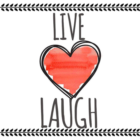 Live Love Laugh Black Modern Wood Framed Art Print by Greene, Taylor