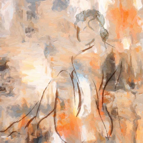 Amber Beauty II Black Modern Wood Framed Art Print by Greene, Taylor