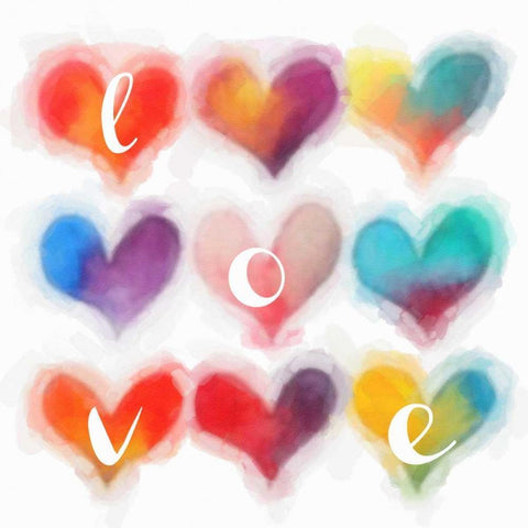 Heart Love White Modern Wood Framed Art Print by Greene, Taylor