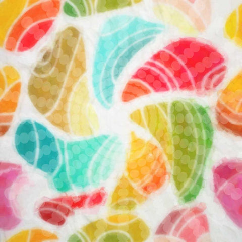 Floral Swril White Modern Wood Framed Art Print with Double Matting by Greene, Taylor