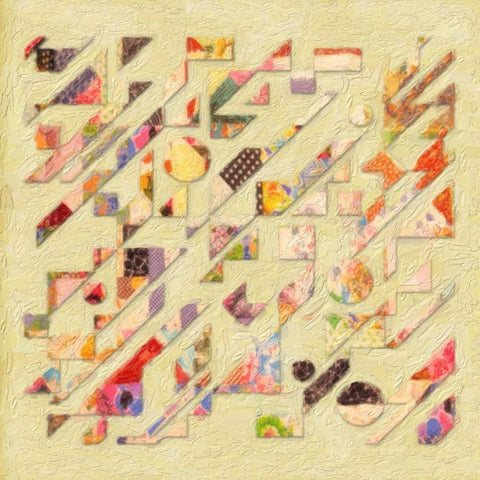 Abstract Quilt I White Modern Wood Framed Art Print with Double Matting by Greene, Taylor