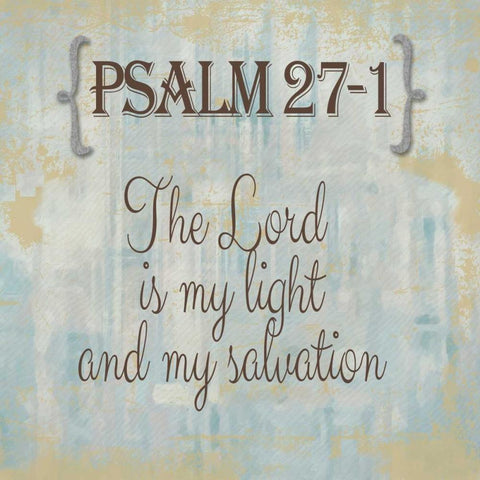 Psalm 27-1 Black Ornate Wood Framed Art Print with Double Matting by Greene, Taylor