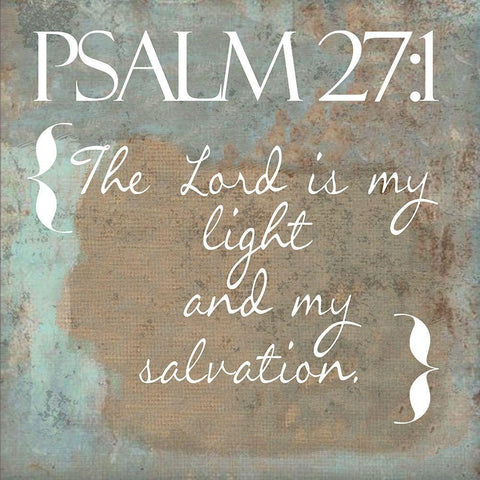 Psalm 27-1 White Modern Wood Framed Art Print with Double Matting by Greene, Taylor