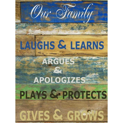 Our Family Cools Gold Ornate Wood Framed Art Print with Double Matting by Greene, Taylor