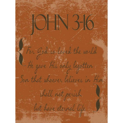 Shall Not Perish Orange C2 Black Modern Wood Framed Art Print with Double Matting by Greene, Taylor