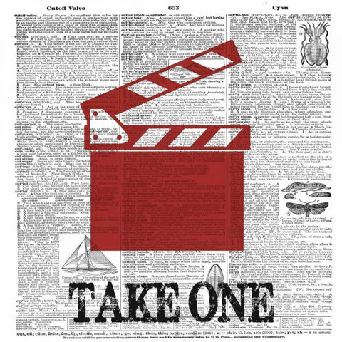 TAKE ONE 2 White Modern Wood Framed Art Print by Greene, Taylor