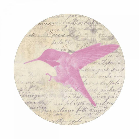 Love Bird Disc White Modern Wood Framed Art Print by Greene, Taylor