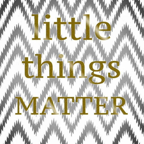 Little Things Matter Black Ornate Wood Framed Art Print with Double Matting by Greene, Taylor