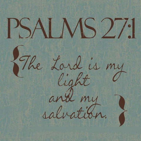 Psalms 27-1 White Modern Wood Framed Art Print with Double Matting by Greene, Taylor