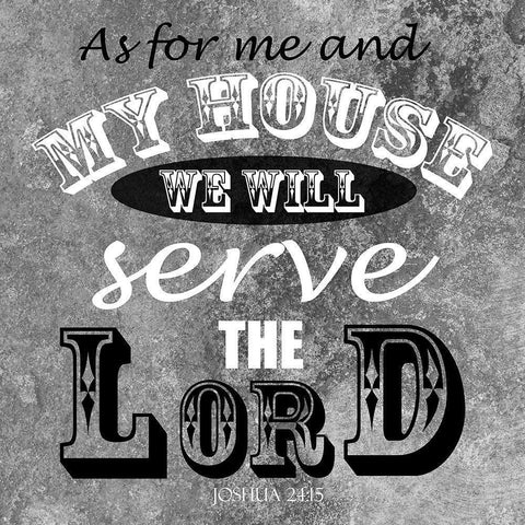 Serve The Lord White Modern Wood Framed Art Print by Greene, Taylor