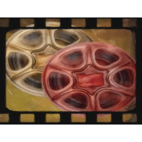 Reels White Modern Wood Framed Art Print by Greene, Taylor