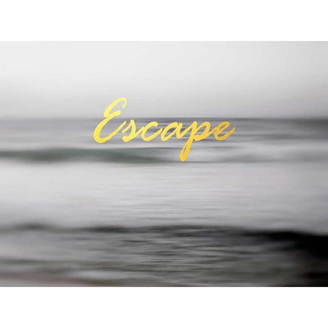 Beach Escape Black Modern Wood Framed Art Print by Telik, Tracey