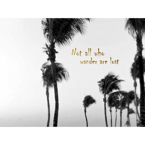 Wandering Golden Palms White Modern Wood Framed Art Print by Telik, Tracey