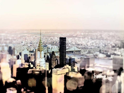 Pastel Skyline Black Ornate Wood Framed Art Print with Double Matting by Telik, Tracey