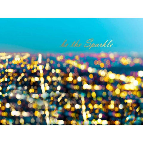Be The Sparkle Gold Ornate Wood Framed Art Print with Double Matting by Telik, Tracey